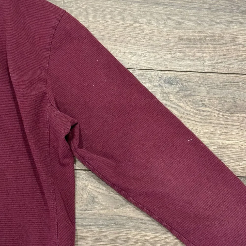 Men’s Tommy Bahama 1/4 Zip Pullover Sweater Size XL Burgundy Long Sleeve Modal